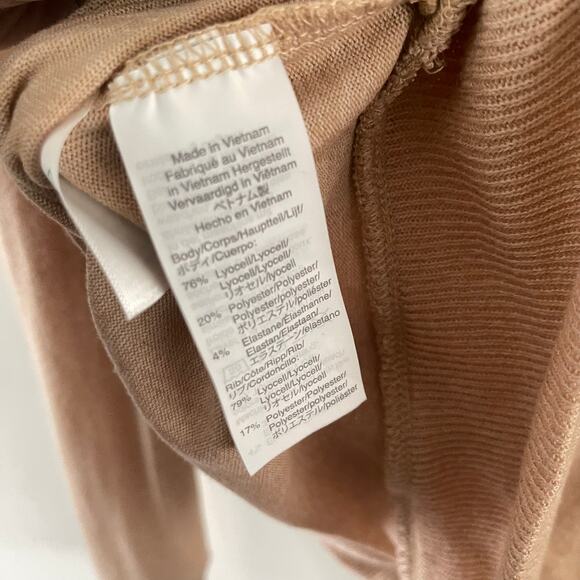 J. Crew Supercozy Mockneck Pullover Sweater Womens XS Heather Camel Preppy - Picture 4 of 8